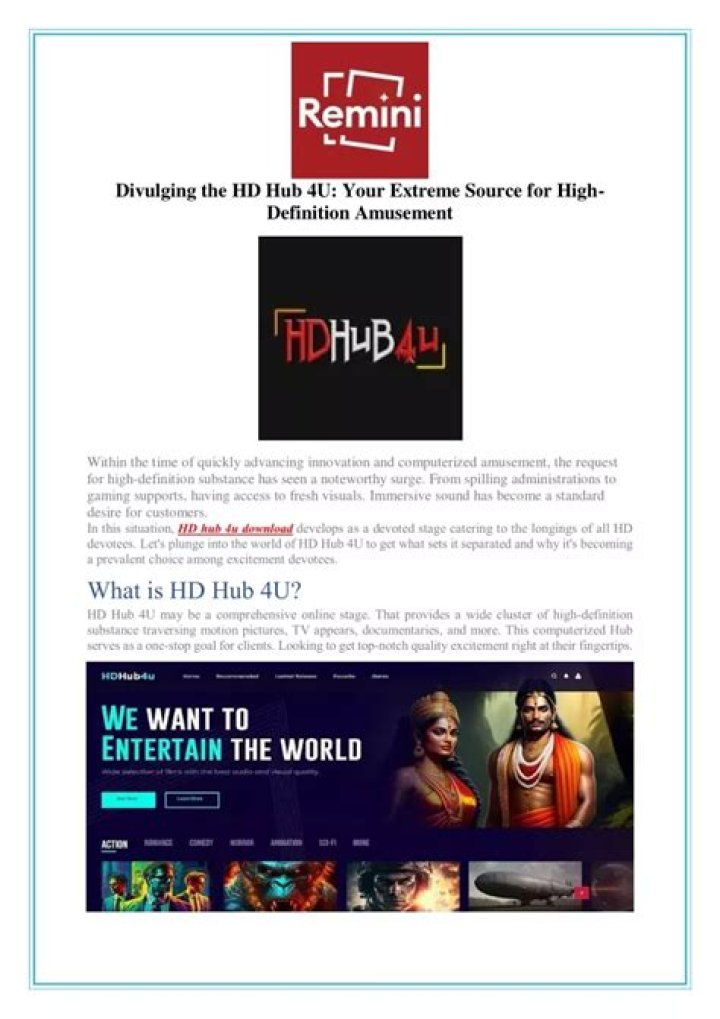 HD 4U Hub Com: Your Ultimate Destination for High-Definition Entertainment